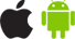 Apple and Android icons